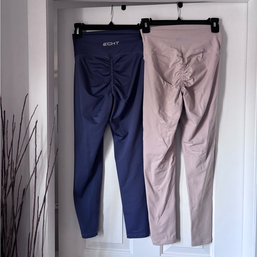 2/$25 ECHT Leggings in Blue and Beige